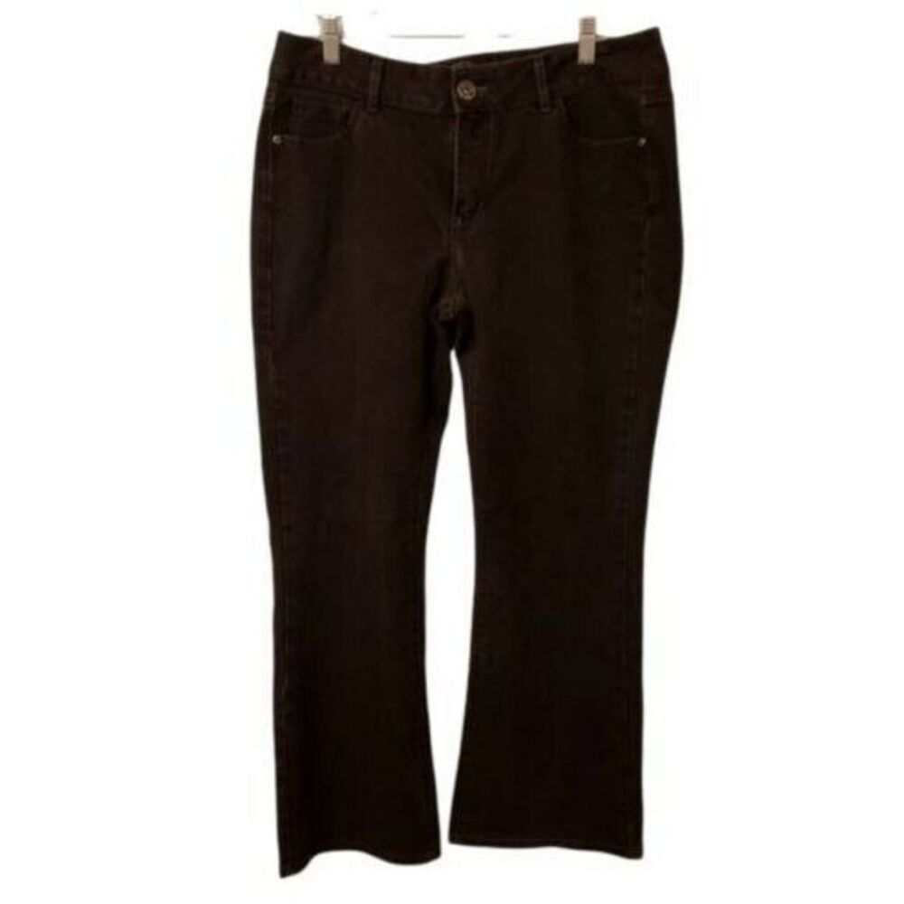 LEE Womens Size 16P Black  Solid BootCut Jeans